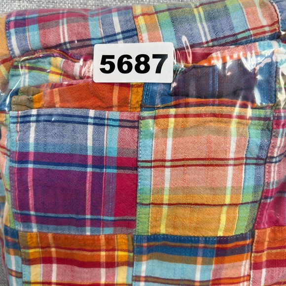 Ralph Lauren Jay Madras Popover Shirt Men XL Patchwork Colorful Preppy Summer - Picture 9 of 9